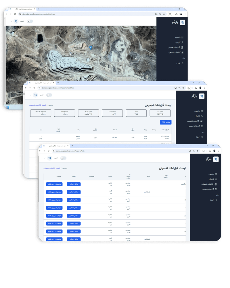 گزارشات نرم افزار بارگو